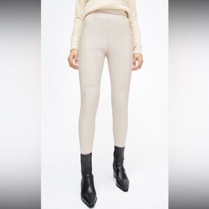 Zara High Waisted Faux Leather Leggings